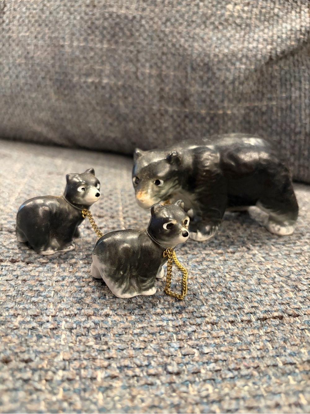 Ceramic Black & White Kitten and Mother Figurine Set - Pets Small Pets